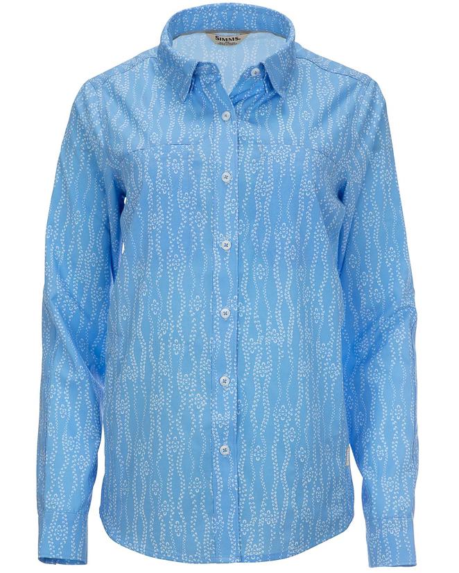 Simms Isle Long Sleeve Shirt Women's in Lily Pad Cornflower